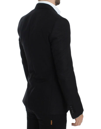 Blazer Dolce & Gabbana SICILIA en laine et soie noires