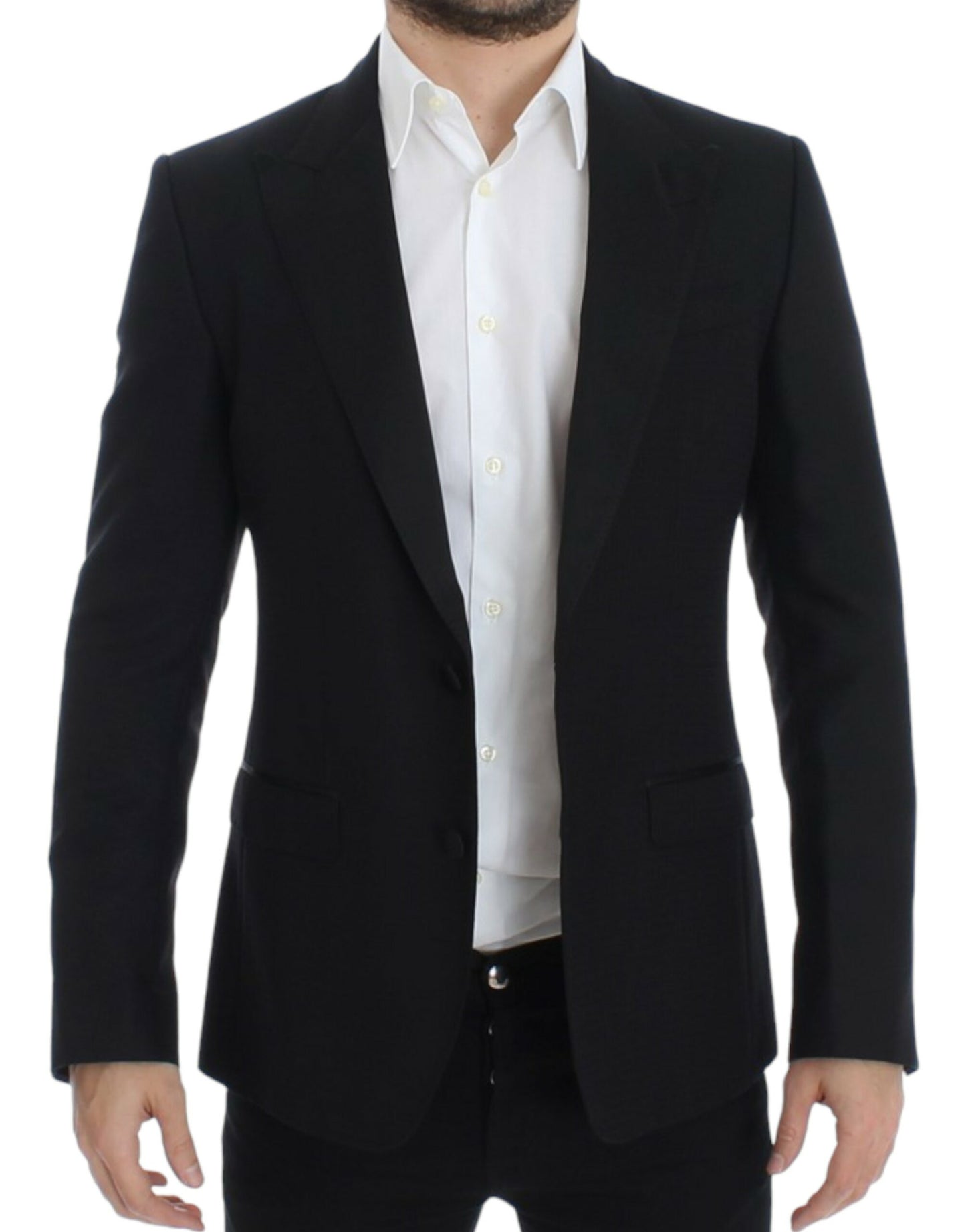 Blazer Dolce & Gabbana SICILIA en laine et soie noires
