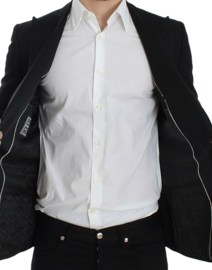 Blazer Dolce & Gabbana SICILIA en laine et soie noires