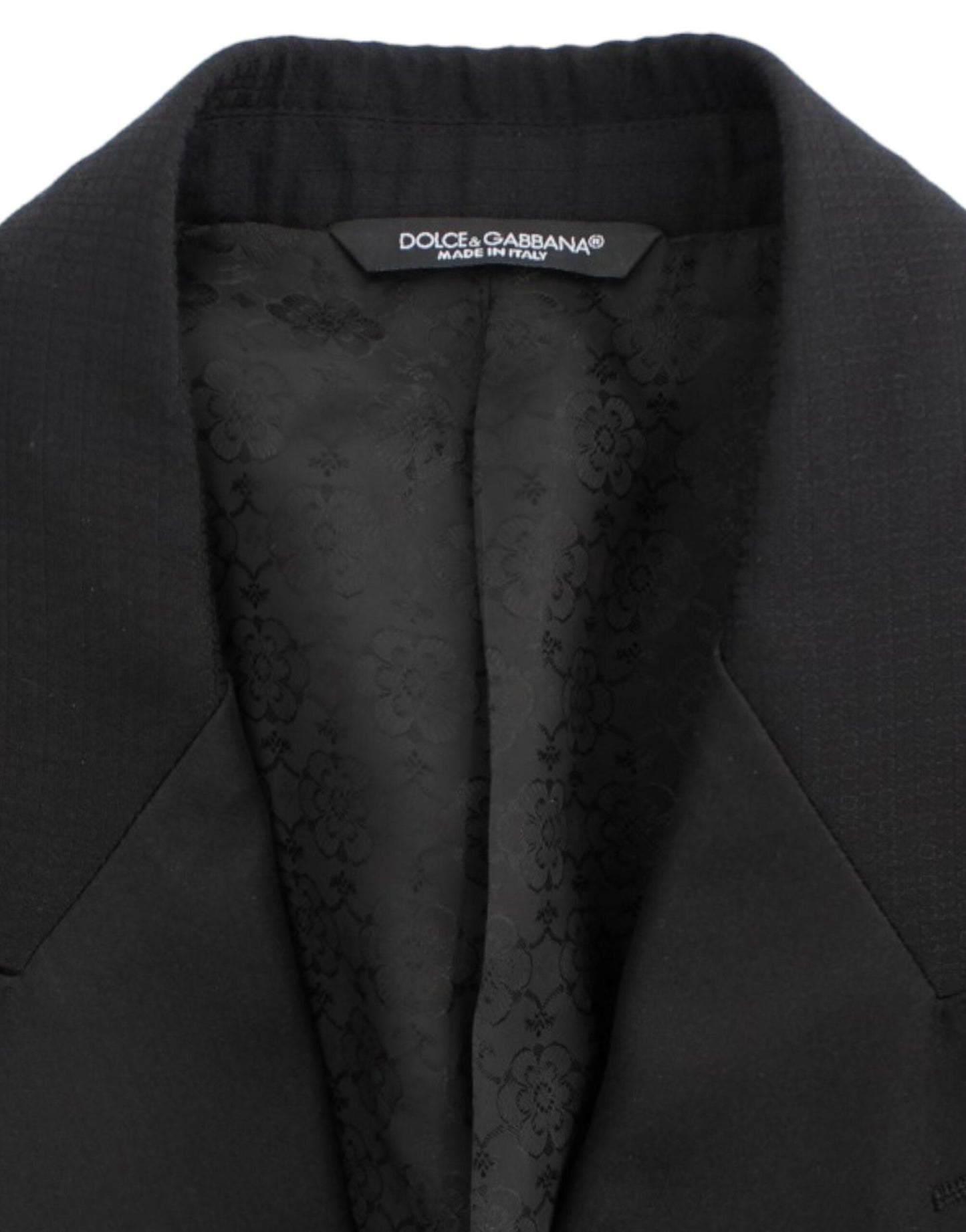 Blazer Dolce & Gabbana SICILIA en laine et soie noires