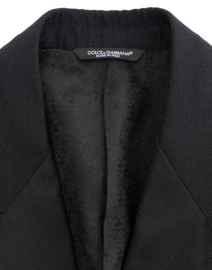 Blazer Dolce & Gabbana SICILIA en laine et soie noires