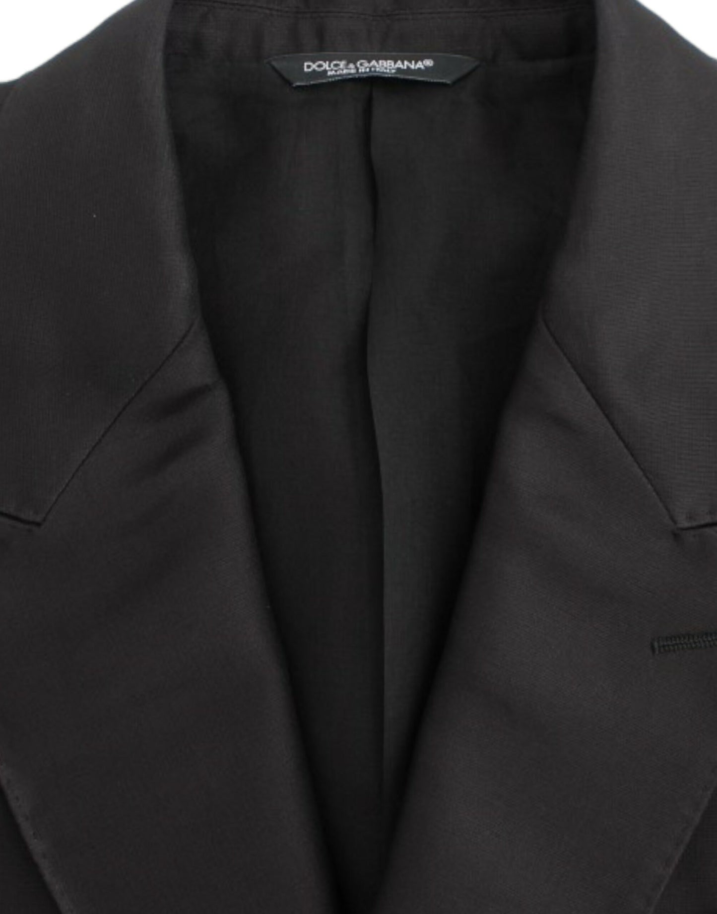 Blazer Dolce & Gabbana noir en soie coupe slim