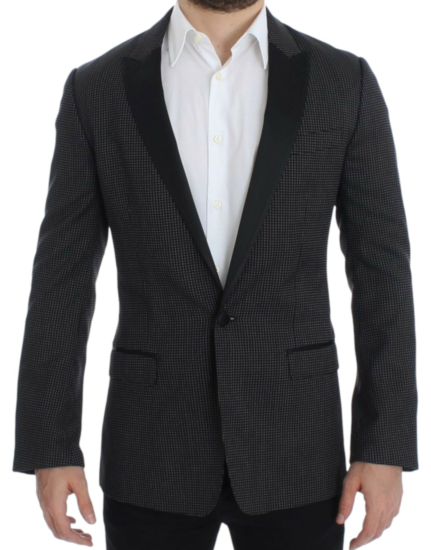 Blazer Dolce & Gabbana noir en laine coupe slim MARTINI