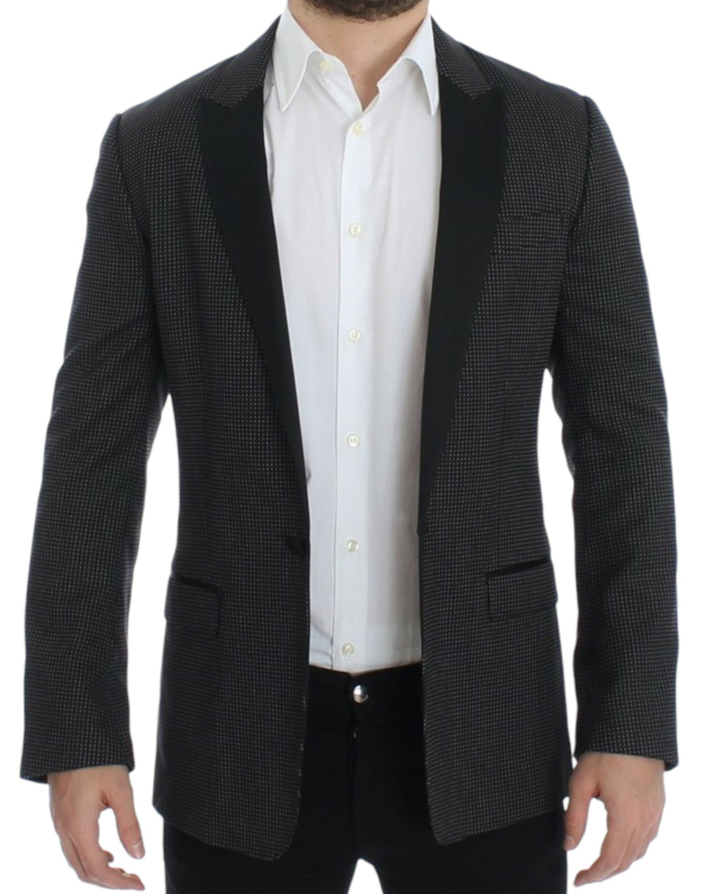 Blazer Dolce & Gabbana noir en laine coupe slim MARTINI