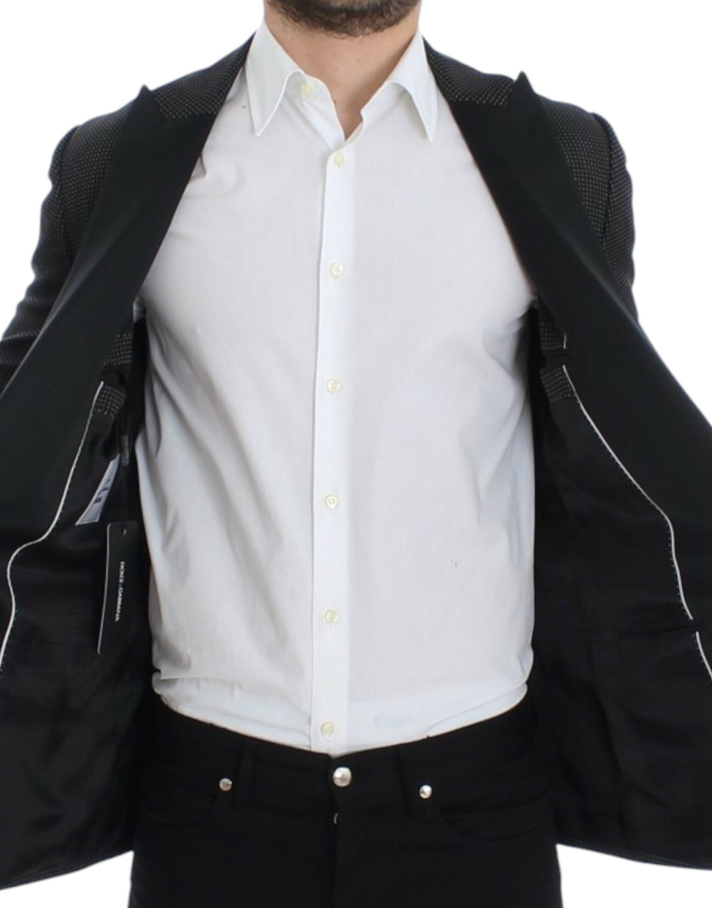 Blazer Dolce & Gabbana noir en laine coupe slim MARTINI