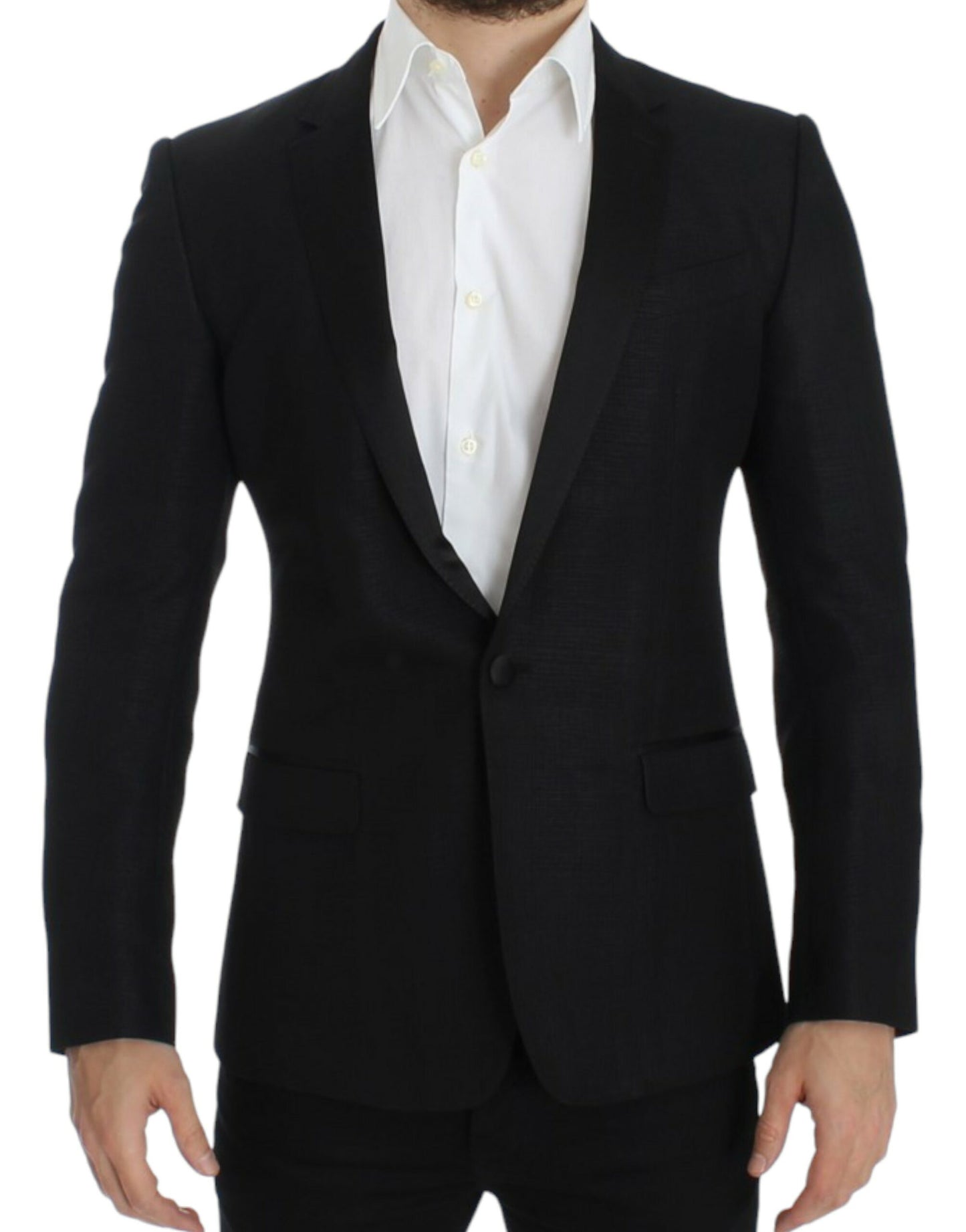 Blazer ajusté Martini en laine noire Dolce & Gabbana