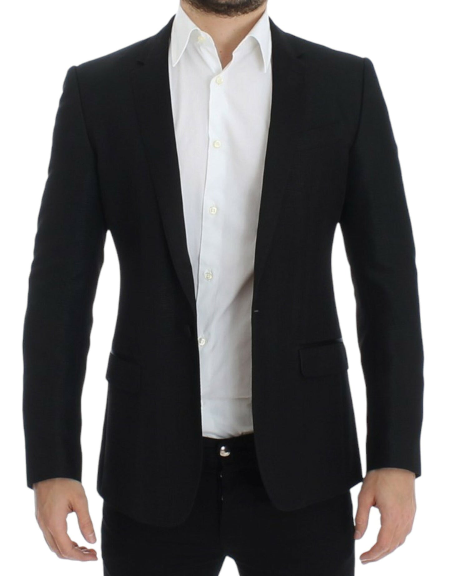 Blazer ajusté Martini en laine noire Dolce & Gabbana