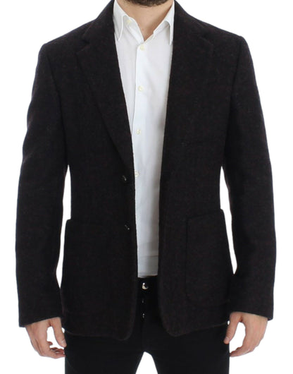 Blazer à deux boutons Dolce & Gabbana en alpaga bordeaux