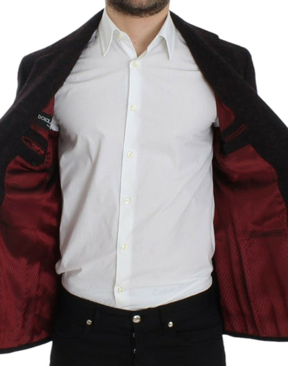 Blazer à deux boutons Dolce & Gabbana en alpaga bordeaux