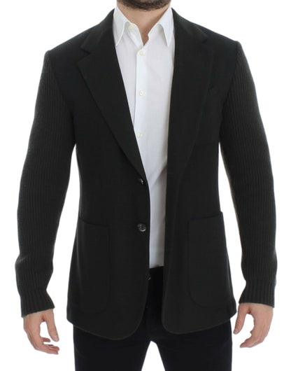 Blazer deux boutons Dolce & Gabbana en cachemire vert