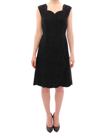 Robe Dolce & Gabbana en dentelle florale noire motif Sicily (défilé)