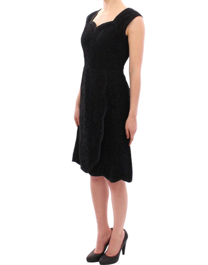 Robe Dolce & Gabbana en dentelle florale noire motif Sicily (défilé)
