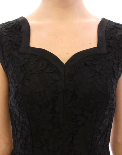 Robe Dolce & Gabbana en dentelle florale noire motif Sicily (défilé)