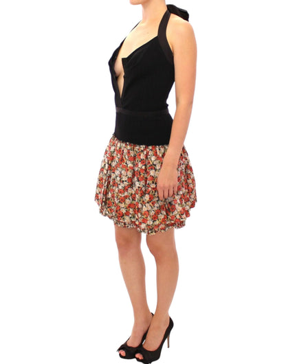 Robe à fines bretelles Dolce & Gabbana multicolore à motif floral et coupe bulle