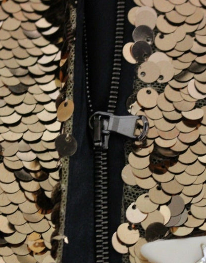 Robe Dolce & Gabbana Masterpiece en sequins dorés et cristaux Swarovski