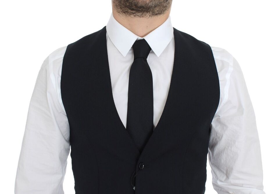 Gilet de costume Dolce & Gabbana en laine bleue