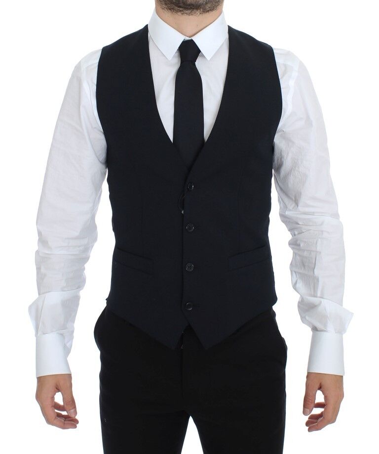 Gilet de costume Dolce & Gabbana en laine bleue