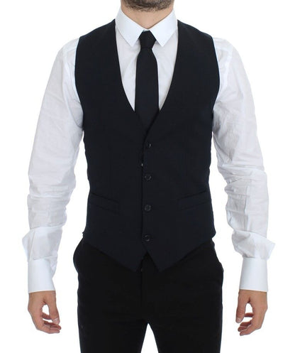 Gilet de costume Dolce & Gabbana en laine bleue