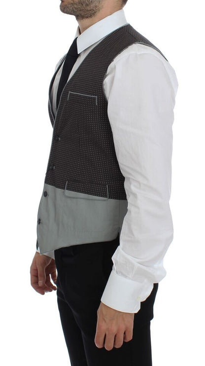 Dolce & Gabbana Gilet gris à pois