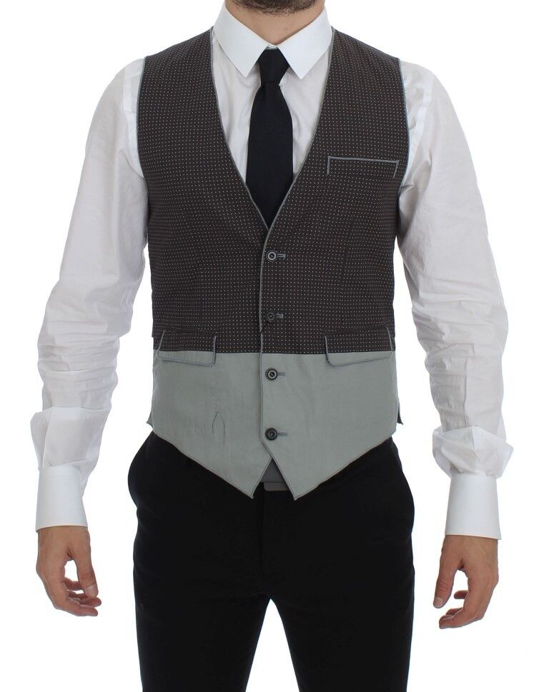 Dolce & Gabbana Gilet gris à pois