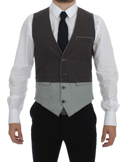 Dolce & Gabbana Gilet gris à pois