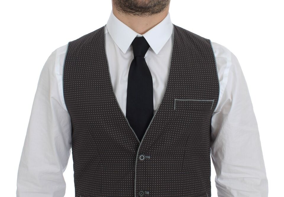 Dolce & Gabbana Gilet gris à pois