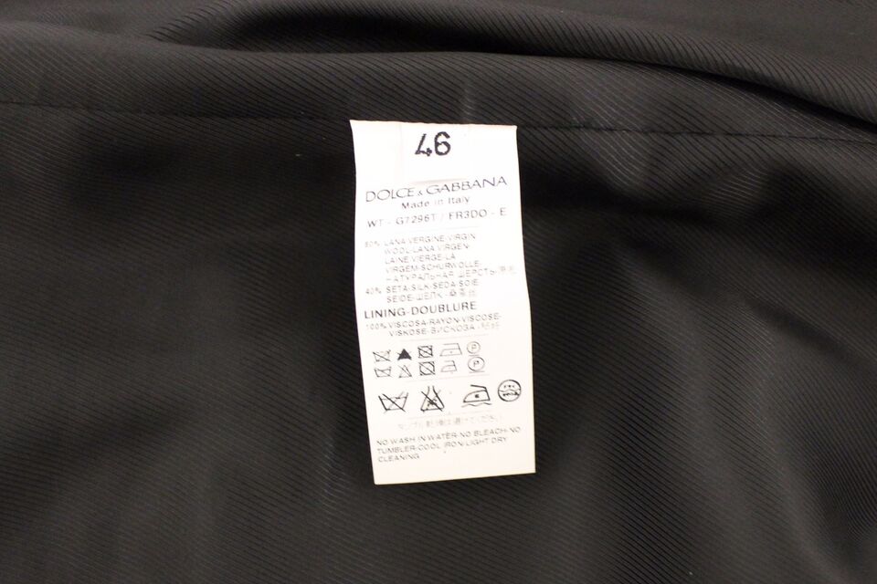Gilet Dolce & Gabbana en Laine et Soie Rayé Noir