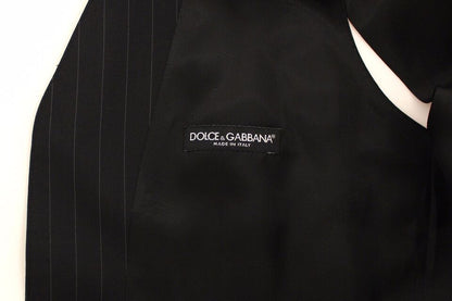 Gilet Dolce & Gabbana en Laine et Soie Rayé Noir