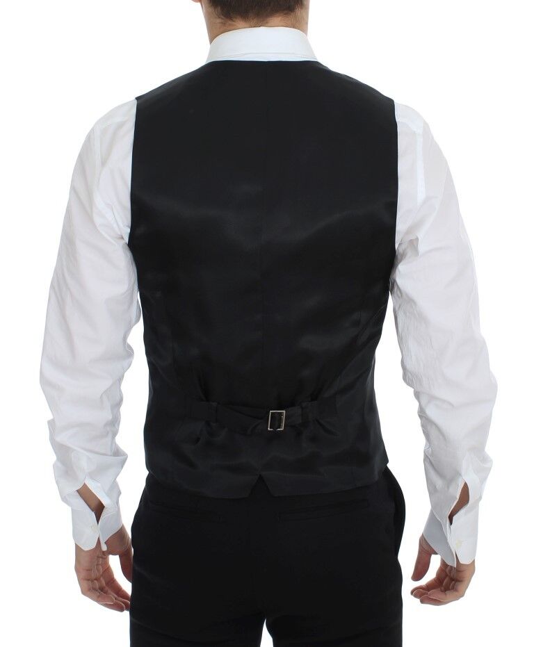 Gilet Dolce & Gabbana en Laine et Soie Rayé Noir