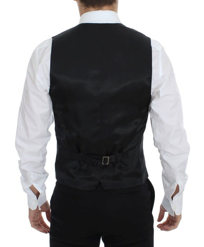 Gilet Dolce & Gabbana en Laine et Soie Rayé Noir