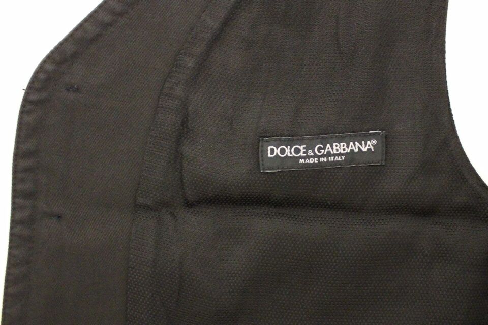 Dolce & Gabbana Gilet Robe en Coton Mélangé Noir