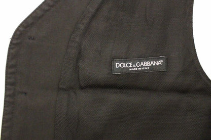 Dolce & Gabbana Gilet Robe en Coton Mélangé Noir