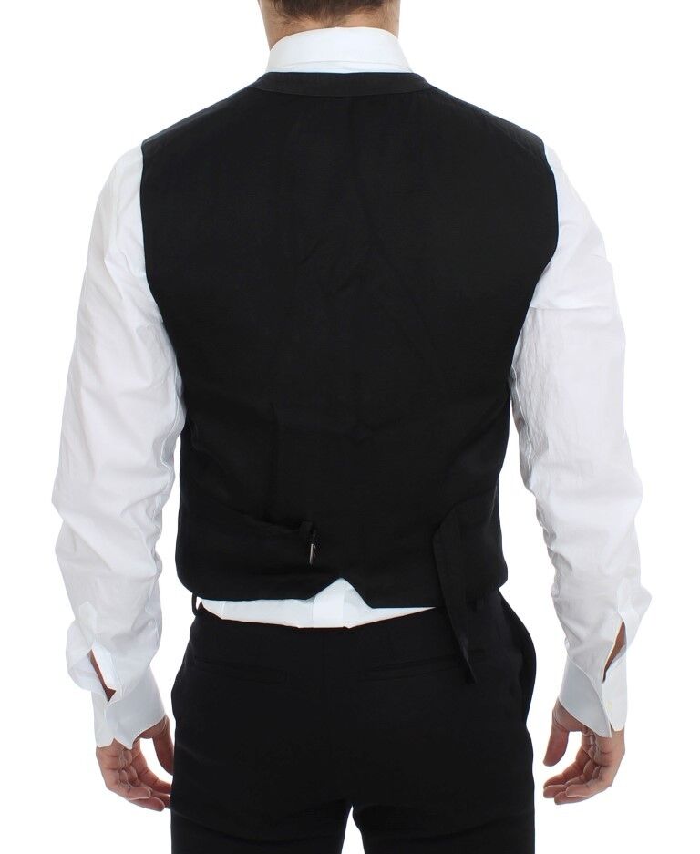 Dolce & Gabbana Gilet Robe en Coton Mélangé Noir