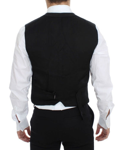 Dolce & Gabbana Gilet Robe en Coton Mélangé Noir