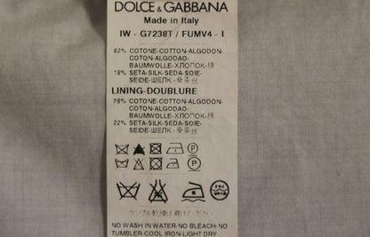 Dolce & Gabbana Gilet Habillé Beige en Soie Mélangée