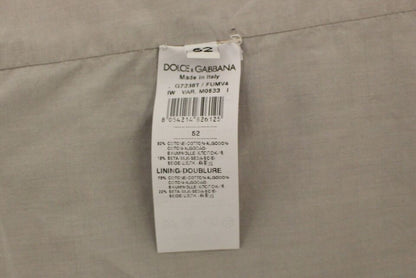 Blazer gilet en coton et soie mélangés beige Dolce & Gabbana
