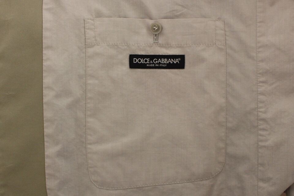 Blazer gilet en coton et soie mélangés beige Dolce & Gabbana