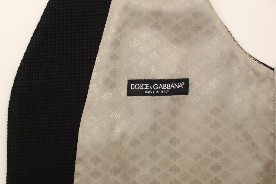 Dolce & Gabbana Blazer Veste Gilet Robe en Coton Noir