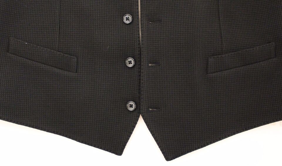 Dolce & Gabbana Blazer Veste Gilet Robe en Coton Noir