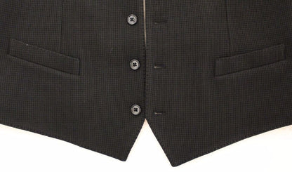 Dolce & Gabbana Blazer Veste Gilet Robe en Coton Noir