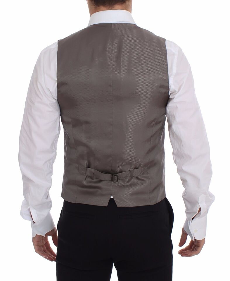 Dolce & Gabbana Veste de costume-gilet-blazer en coton beige