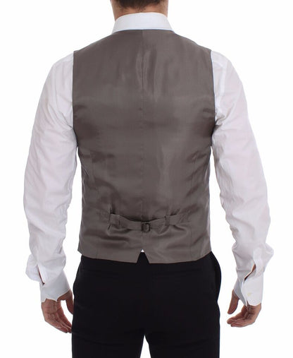 Dolce & Gabbana Veste de costume-gilet-blazer en coton beige