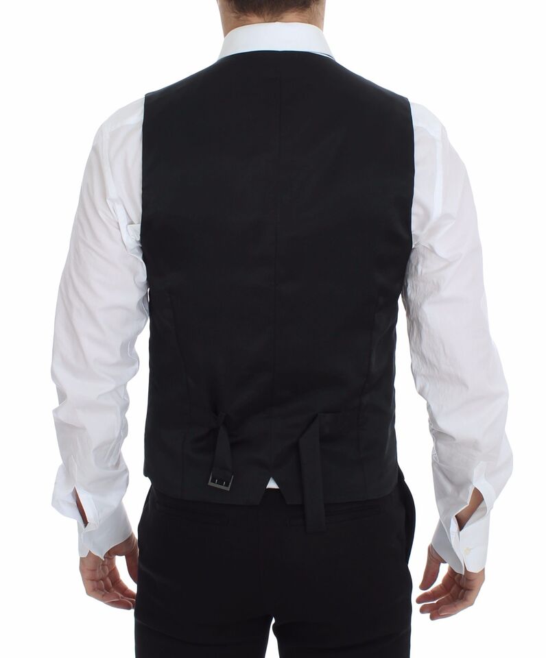 Dolce & Gabbana Blazer Gilet Robe Extensible en Laine Grise
