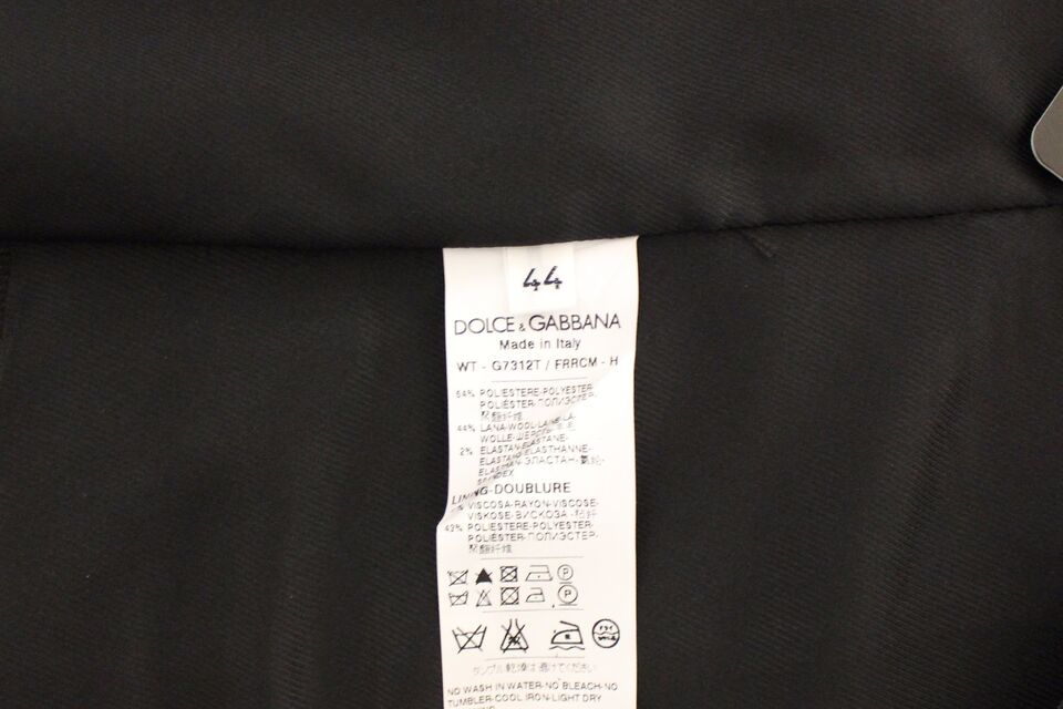 Dolce & Gabbana Blazer Gilet Robe Extensible en Laine Grise