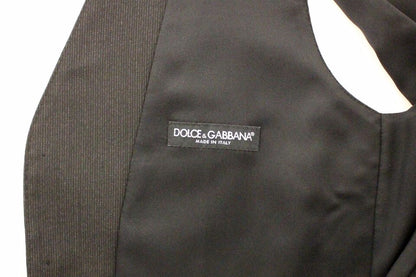 Dolce & Gabbana Blazer Gilet Robe Extensible en Laine Grise