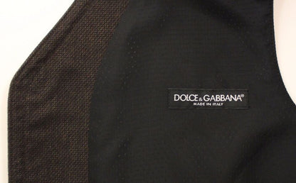 Gilet Dolce & Gabbana marron en coton mélangé