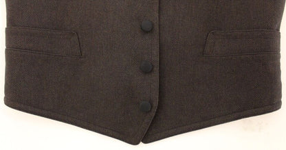 Gilet Dolce & Gabbana marron en coton mélangé