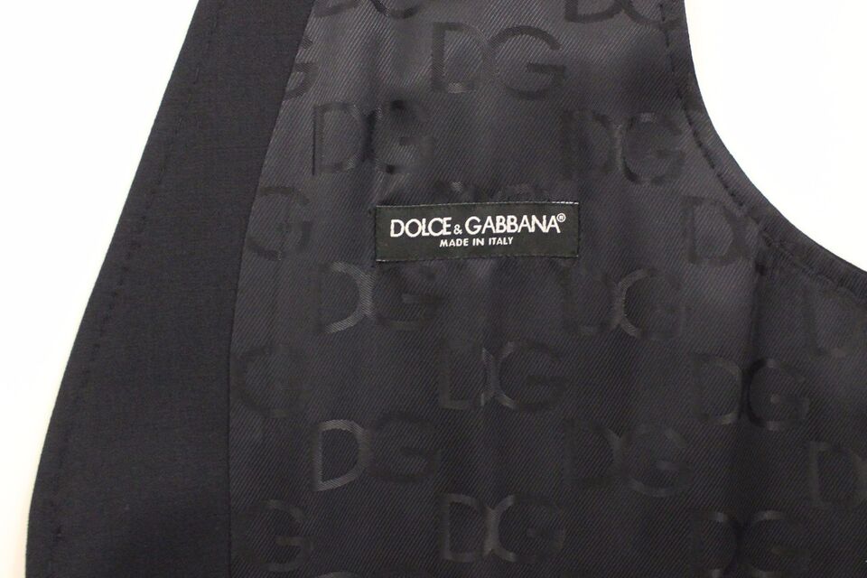 Gilet-blazer Dolce & Gabbana en coton stretch bleu