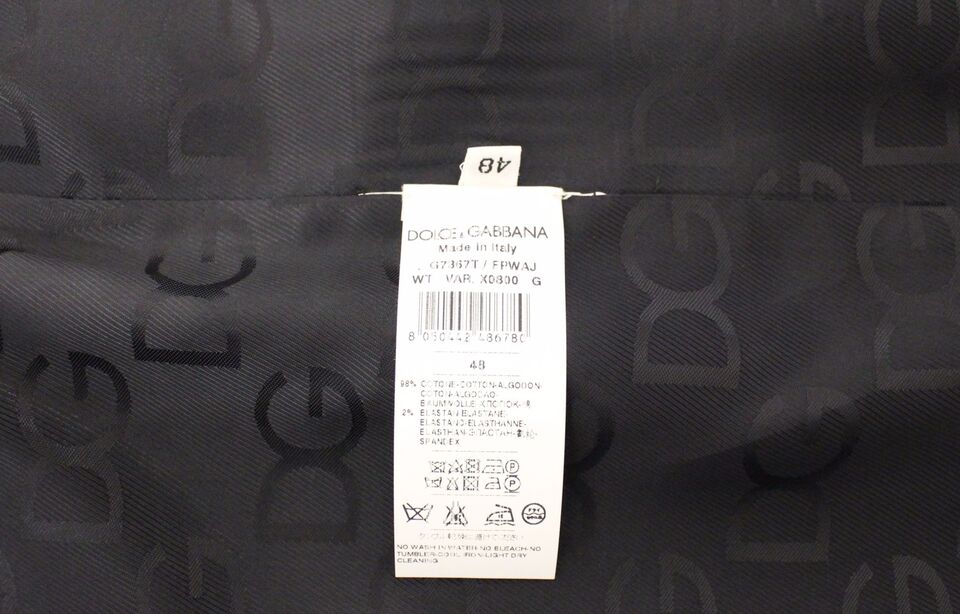 Gilet Dolce & Gabbana gris rayé en laine et soie