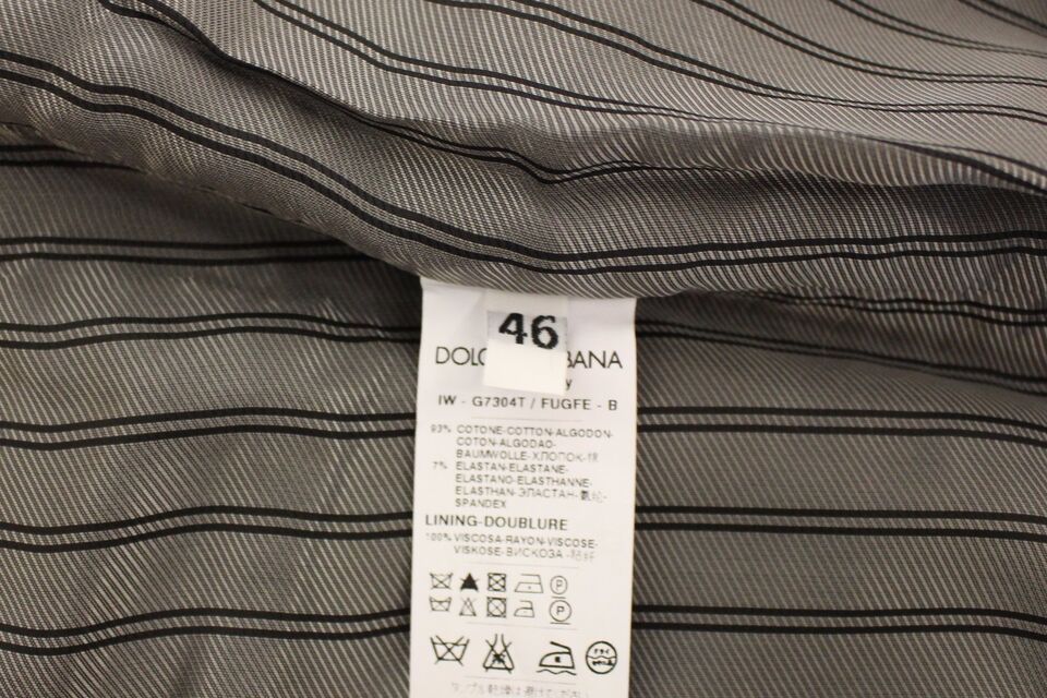 Gilet de costume Dolce & Gabbana gris en coton stretch